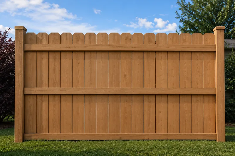 Wood fencing