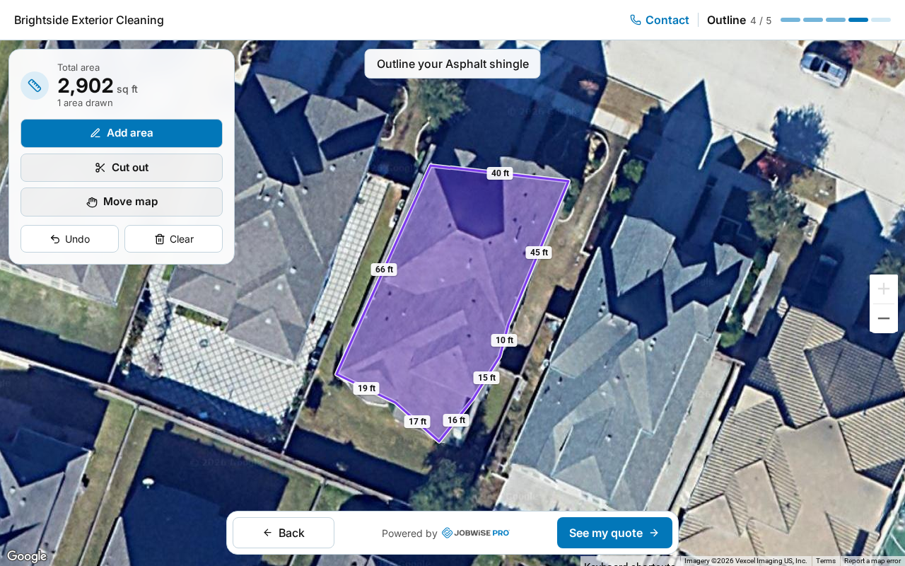 They outline it on a satellite map of their property.