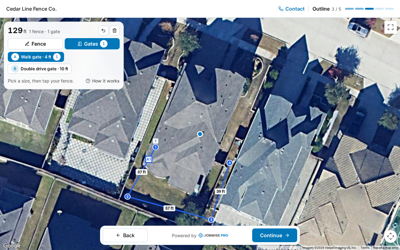 They draw the fence line on a satellite map and drop a gate.